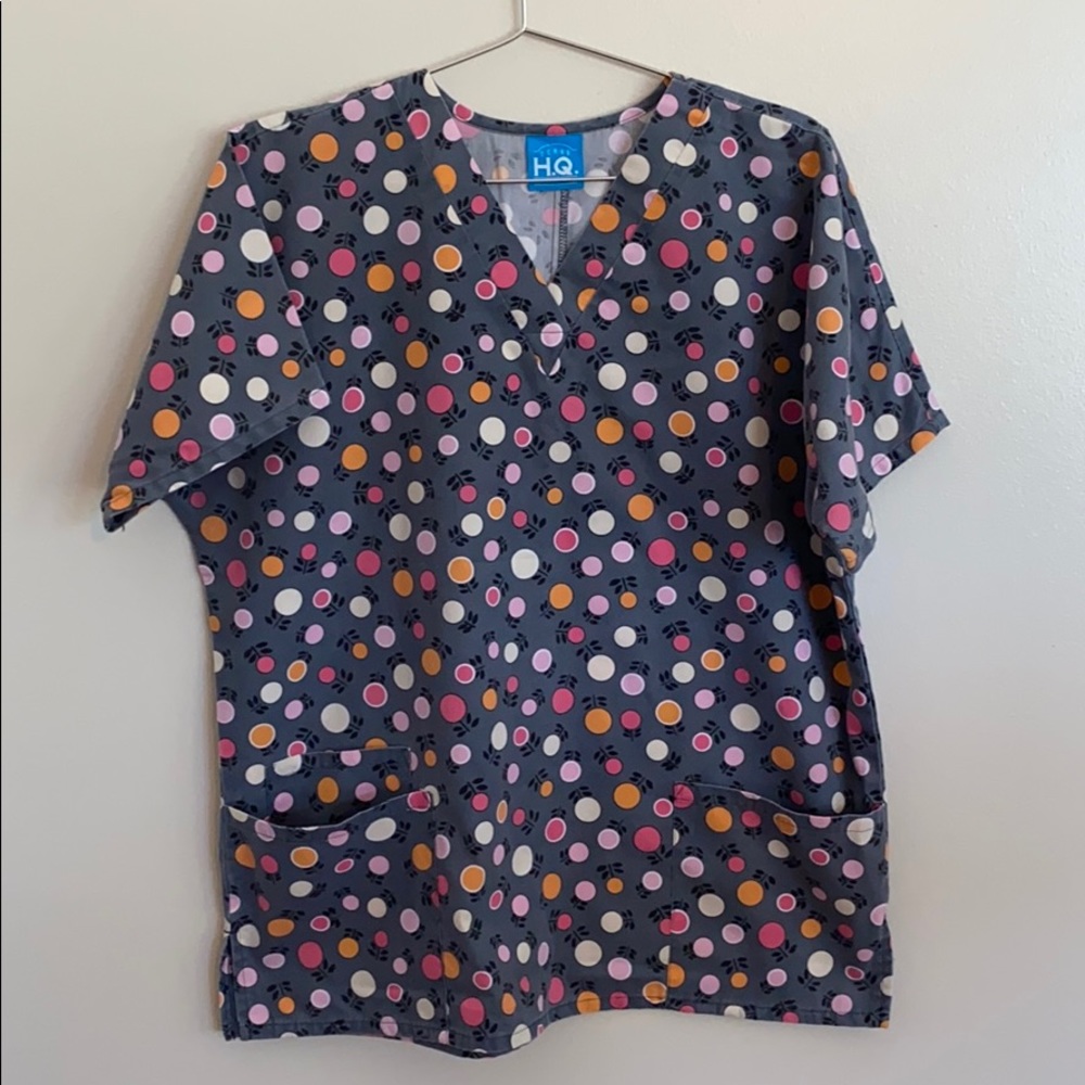 Scrub H.Q. by Cherokee Print Top